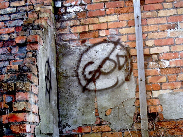 Graffiti outside The Menagerie, Belfast, where Ikon first began meeting. Photo credit: Mark Berry, safespace community, Telford.