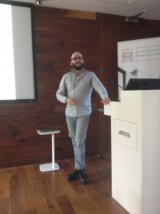 RSP Editor Christopher Cotter presenting. Photo by James Kapalo.