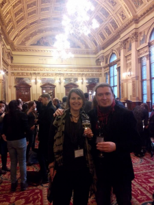 Amanda Duymaer van Twist and Titus Hjelm at Glasgow City Chambers. Photo courtesy of Titus Hjelm.