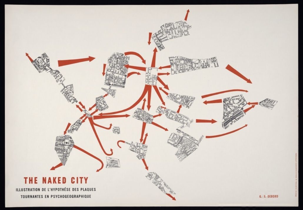 Illustration of Guy DeBord's Naked City